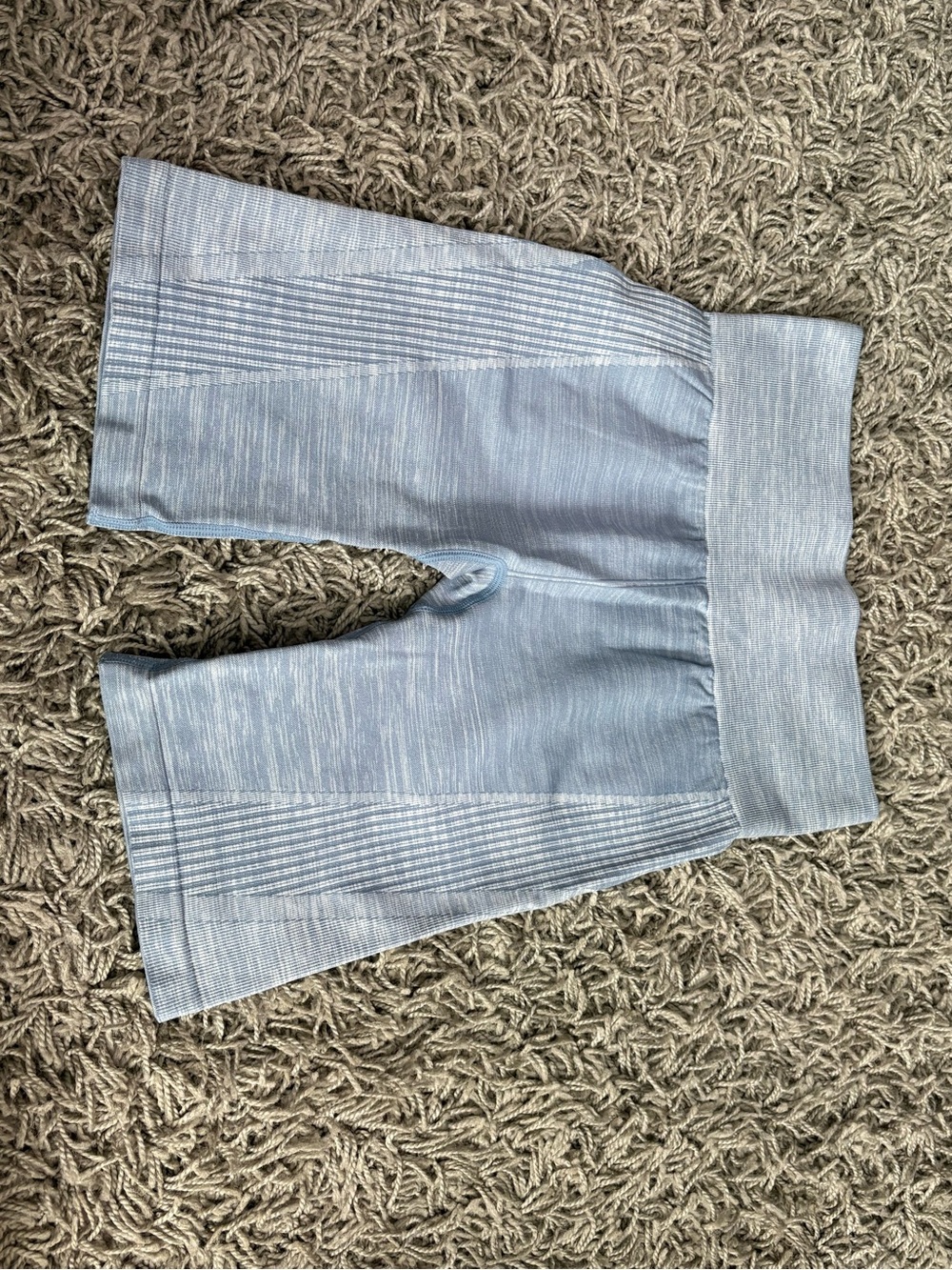 Light Blue Ribbed Shorts